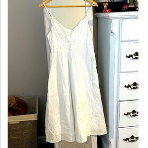 Off-white linen dress